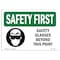 Signmission OSHA Sign, Glasses Beyond This Point, 10in X 7in Plastic, 10" W, 7" H, Lndscp, OS-SF-P-710-L-10917 OS-SF-P-710-L-10917 - alternate 1